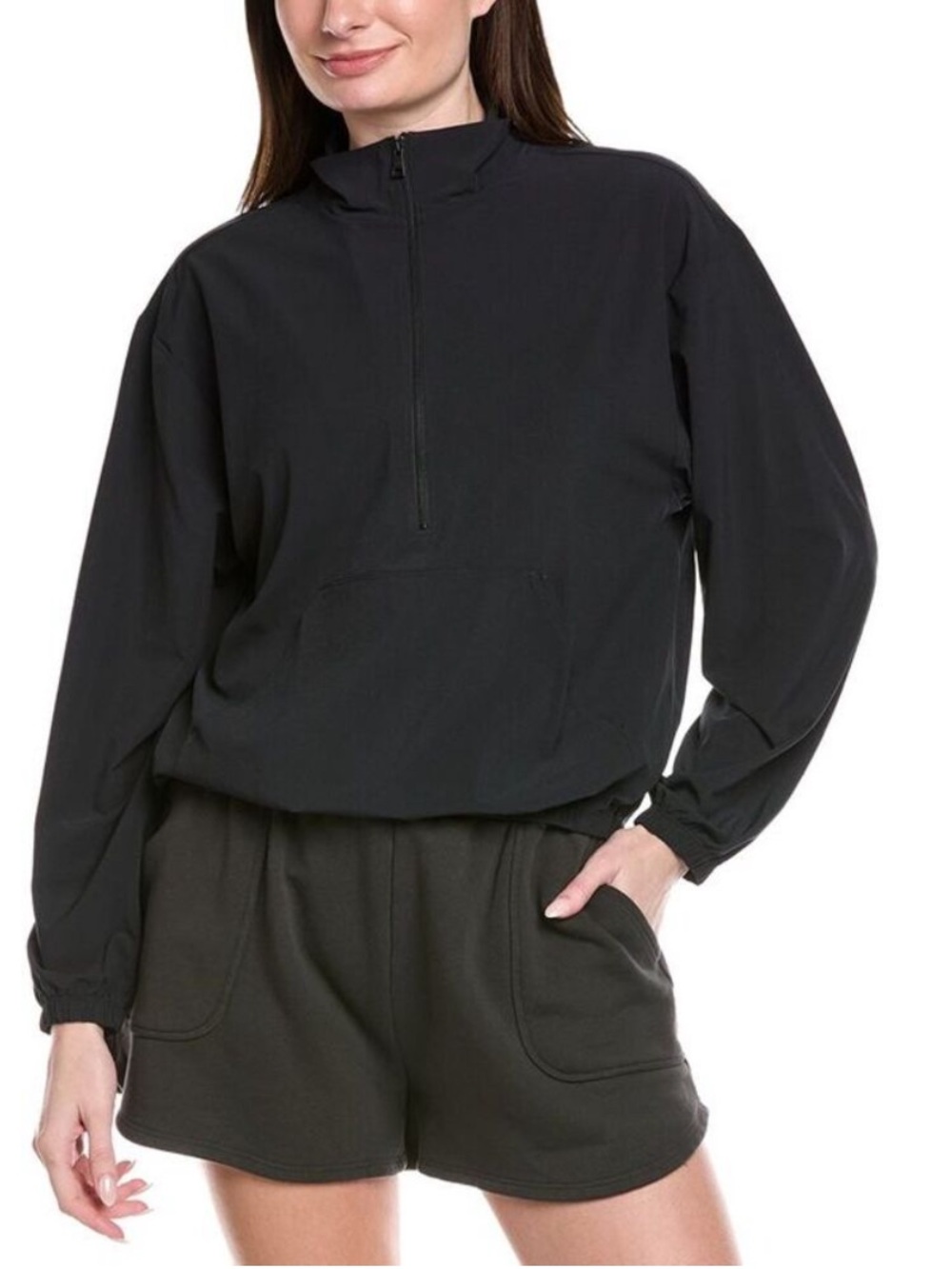 Beyond Yoga  In Stride 1/2-Zip Pullover Jacket , Black Size XS